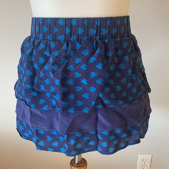 [Marc Jacobs] Blue Silk Swim Skirt - Size Small - Picture 4 of 4